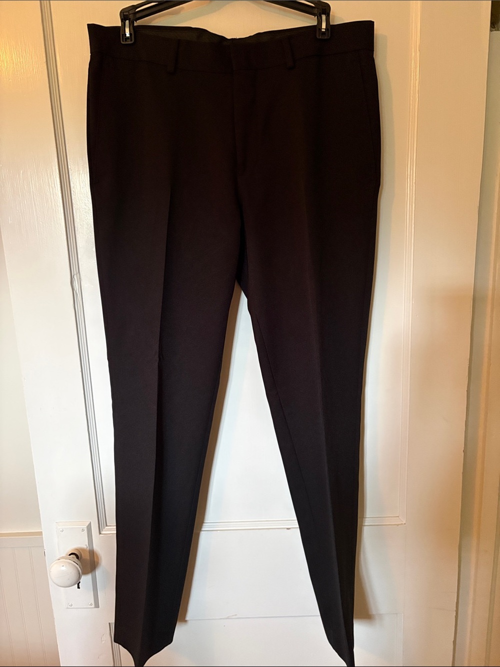 Louis Raphael Men's Slim fit Black Dress Trousers - Sleek Tailored Fit